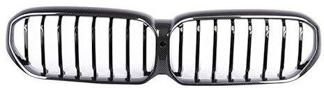 Nierengitter Für 5er G30 G31 G38 LCI 2020-2022 Frontnieren-Stoßfänger ABS-Grill M Kohlefaser-Grillabdeckung(Single Carbon Look)