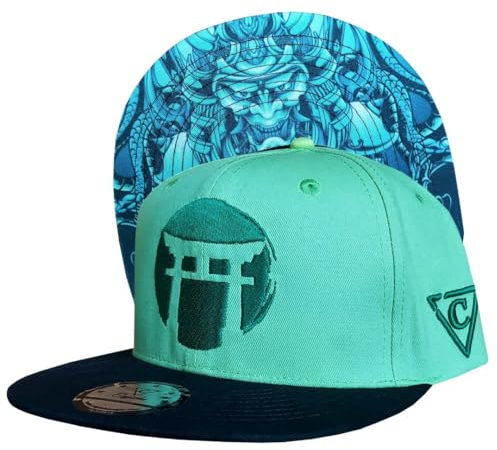 Capiche [99+ Designs] Grüne Snapback Kappe, Green Samurai, Herren Kappe, Baseball Cap, Cap Snapback Herren, Japan Cap, Samurai, Karate, Totenkopf Cap, Temperaturwechsel, Japanische Baseballmütze