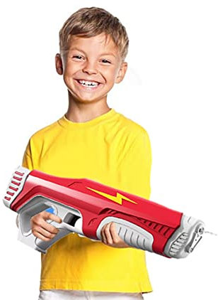 COO11 500ml Electric Water Gun with Automatic Water Absorption, Water Blaster Toy with Rechargeable Battery, Powerful Outdoor Water Soaker for Kids and Teens Ages 8+ (Red)