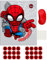 Volsha Pin the Spider on the Spiderman Game, 52×42cm Spiderman Party Game for Kids Girls with 24 PCs Spider Birthday Party Supplies for Wall Home Room Decorations (Spiderman)