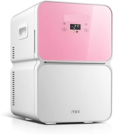 DieffematicBX Mini Frigo Réfrigérateur petit mini réfrigérateur 22L cosmétiques ménagers réfrigérateur à double usage chauffage et refroidissement réfrigérateur