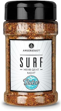 Ankerkraut Surf Gewürz, Würzmischung für einen Hauch von Meeresbrise in Ihren Gerichten - Perfekt für Fisch, Meeresfrüchte und mehr, 190 g im Streuer