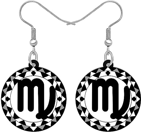 DOWAY Cute Sternzeichen Ohrringe Anhänger Neuheit Acryl Astrologie Schmuck Horoskop Geburtstag Geschenke für Damen Mädchen Charms (Leo A)