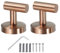 sourcing map Bathroom Hook, 2Pcs Waterproof Stainless Steel Single Towel/Robe Clothes Hook with Screws for Kitchen, Door, Cabinet, Bathroom, Foyers, Hallways, Bedrooms (60x55mm Rose Gold)