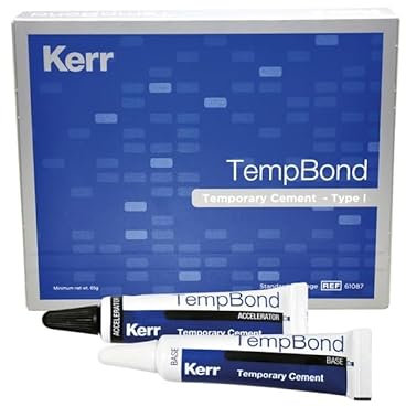 Cemento dental para temporales y coronas Temp-Bond con eugenol 50 g base y 15 g acelerador