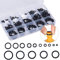 200 Stk Gummi O Ringe Dichtungsringe Sortiment Set, 15 Größen für elektrische Hydraulik, Sanitär, Dichtungsscheiben - Nitrilkautschuk (NBR) Dichtungsringe
