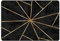 vidaXL Teppich, Waschbar Bodenteppich mit auffälligem Muster, Wohnzimmerteppich rutschfest Pflegeleicht, Kurzflor Matte Vorleger, Schwarz Golden 160x230cm
