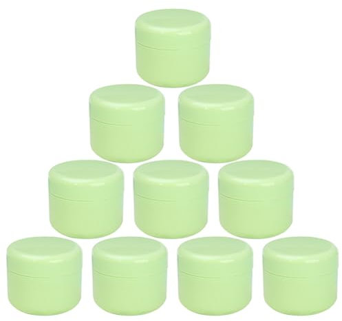 JAWSEU 10 Pièces Pots Cosmétiques Vide en Plastique, Pots de Crème Vides Pot Cosmétique Vide Contenants Cosmétiques Petite Pots de Voyage Ronds Cosmétique pour Maquillage Crème Baume à Lèvres