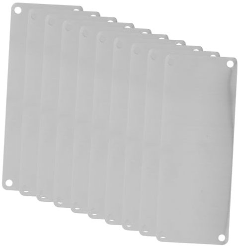 FUNOMOCYA 10pcs Name Signs DIY Engraving Blank Metal Signs Multi-Function Door Plates for Personalised Desk Hotel Door Plate