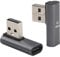 BIVOFU 90° Winkel USB C auf Adapter, 3.1 Gen 2 Stecker auf Buchse, ultraschneller Datenübertragung 10 Gbit/s und Laden 100 W, Al-Legierung, für Laptops und USB-C-Geräte, 2 Stück, Grau