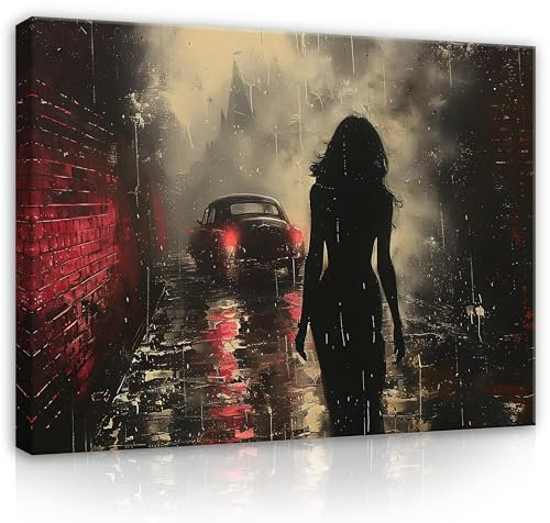 WallArena - Leinwand Bilder - Stadt - 100x70 cm Leinwandbilder - Bild auf leinwand - Wandbild XXL groß Wandbilder für Wohnzimmer Schlafzimmer Wohnzimmerbilder Modern kunstdruck - Street Art