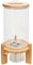 Distributeur de riz, pour flocons d'avoine, récipients en verre, conteneurs de nourriture pour chat, hermétiques, avec couvercle en bambou, pots de rangement pour épices, café, sucre, cornet 7,5 l