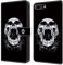 Bnvdfre iPhone SE 2022/SE 2020/8/7 Klapphülle PU Leder Hülle Magnet Stoßfeste Kartenfach Klappbar Schutzhülle Silikon Case Cover mit Totenkopf Muster