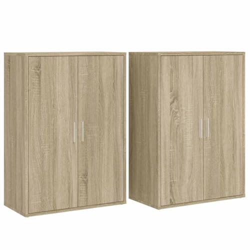 vidaXL Sideboards 2 STK. Sonoma-Eiche 60x31x84 cm Holzwerkstoff
