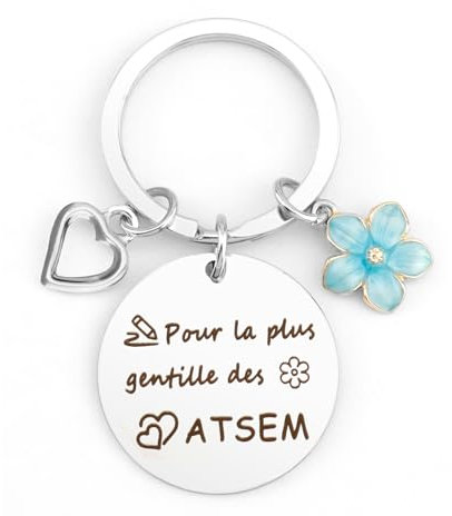 Cadeau Atsem Porte Clef Atsem Cadeau Atsem Maternelle Cadeau Merci Cadeau Atsem d'école Fin d'année Cadeaux Remerciements Cadeau Personnalisé Atsem Cadeaux Atsem Merci Atsem Cadeau Fin d'année Atsem