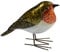 Dehner Dekofigur Vogel Rotkelchen, 14.5 x 5 x 14 cm, Metall, bunt