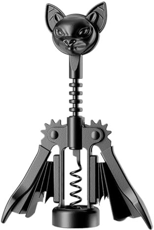 Apribottiglie con ali, cavatappi gotico a forma di pipistrello, 2 in 1, accessorio per vino e birra, accessorio per casa, club di vino e bar