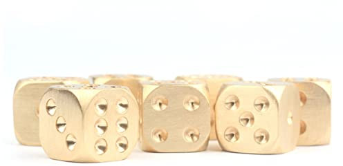 ifundom 2stücke Spielwürfel Aus Messing Solide Metallwürfel Für Unterhaltung Kneipenwürfel Für Pub Und Bar