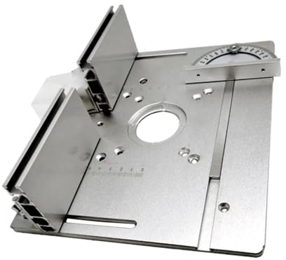 Router Table Insert Plate Aluminum Alloy Woodworking Bench Trimming Machine Flip Board with Adjustable Sliding Fence
