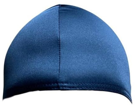 Cuffia Berretto da Piscina Bagno Nuoto Unisex Adulto in Poliestere OKEO Elastica Leggera Colore Blu Navy pack da 1 Pz - Pack da 2 PZ (2)