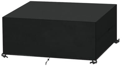 SanGlory Gartentisch Abdeckung 120x60x75cm, Abdeckhaube Gartenmöbel Rechteckig Lounge Abdeckung Wasserdicht Abdeckplane für Gartenmöbel Winterfest Tischabdeckung Gartenmöbel Plane, Anti-UV