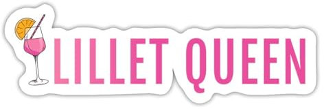 Spreadshirt Lillet Queen Sommer Alkohol Sticker Aufkleber, 10 x 10 cm, Mattweiß