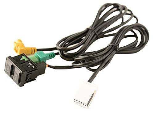 ZAPYVET USB Auto Adapter für Passat B6 B7, Golf 5 MK5, Golf 6 MK6, Jetta 5 MK5 mit USB-Anschluss und AUX Stecker