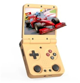 CyplayMach Miy-oo Flip V2 Console Portatile Retro 128G con 10000+ Giochi Classici, Schermo IPS da 3.5, Batteria 3000mAh, Regalo Emulatore Console per Adulti