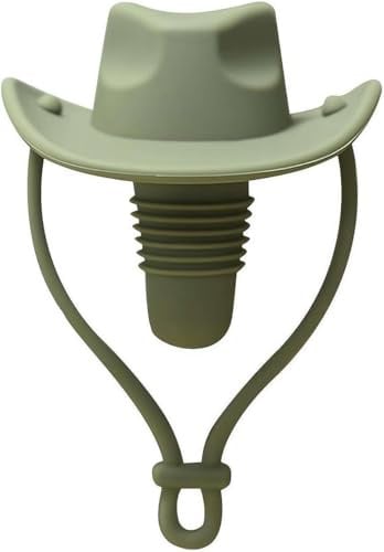 Green Silicone Wine Stopper, Cowboy Shaped, Reusable Leak Proof Bottle Cap Sealer