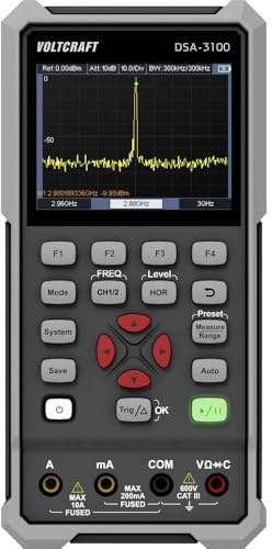 Oscilloscope manuel VOLTCRAFT DSA-3100 100 MHz 2 canaux 500 Méch/s 8 kpts 8 bits appareil manuel, fonctions multimètre,