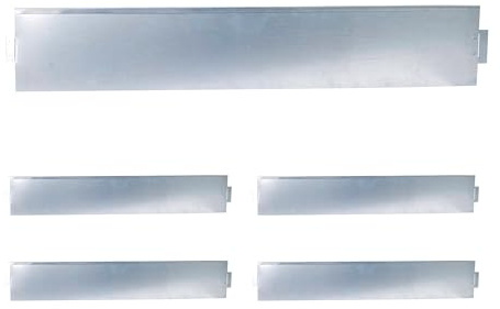Relaxdays Rasenkante, 5er Set, HxB: 18 x 100 cm, Stahl, Flexible Beeteinfassung, Umrandung für Beet & Rasen, Silber