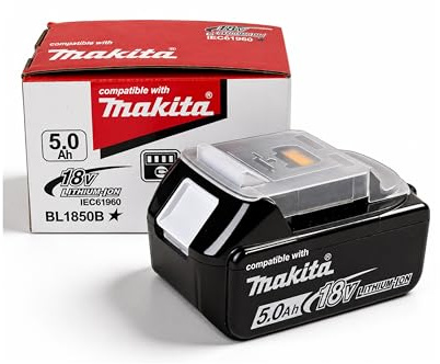 5.0Ah Akku 18V BL1850B kompatibel mit Makita 18V LXT System Werkzeugen – Li-Ion Ersatzakku mit LED Ladeanzeige