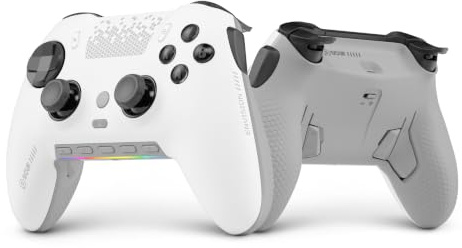 SCUF ENVISION PRO Wireless V2 (2025) Manette de jeu pour PC uniquement - Baguettes anti-dérive - Cinq touches G reprogrammables - Pagaies arrière reprogrammables - Déclencheurs instantanés - Blanc et