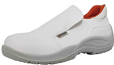 Base Protection Cloro Scarpa Antinfortunistica, da Uomo e Donna, Bianco/Arancione, Taglie 42