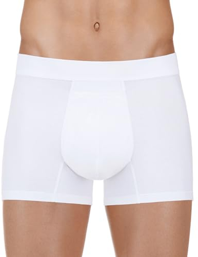 PROTECHDRY Inkontinenzshorts für Herren aus Baumwolle, waschbar und wiederverwendbar - Absorptionsbereich vorne (Weiß, M (86-91 cm taille))