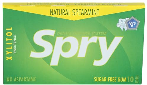 Spry Natural Xylitol Chewing Gum - Spearmint, Blister Cards - Pack of 1