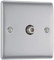 BG Electrical NBS64-01 Satellitenanschlussdose, gebürsteter Stahl, 8,6 x 8,6 x 2,0 cm