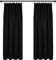 Deconovo Verdunkelungsvorhang Blickdicht Gardine mit Kräuselband Verdunkelung dicke Thermogardine Kälteschutz warm Hitzeschutz, 160x132 cm(HöhexBreite), Schwarz, 2er Set