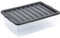 URBNLIVING 32 Liter Underbed Storage Box & Lid Silver x2