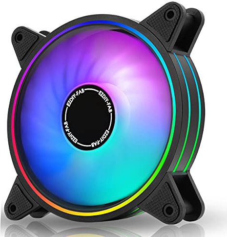 EZDIY-FAB Moonlight Ventilateur de boîtier RGB 120mm-1 Pack-Seulement Compatible avec Fan HUB X