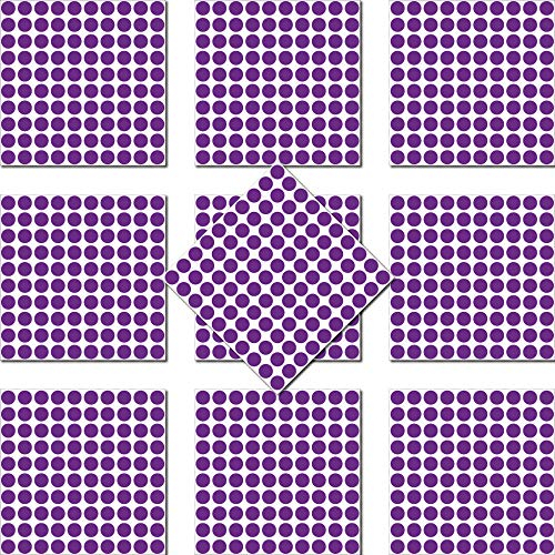 1000 Klebepunkte 3mm selbstklebend farbige Punkt Aufkleber PVC Deko Folie Etiketten Inventur (violett)