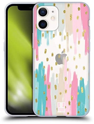 Head Case Designs Soft-Hued Abstract Strokes Gelhülle [Militärischer Schutzgrad] Kompatibel Mit Apple iPhone 12 Mini Und Kompatibel Mit MagSafe