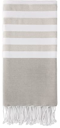 Walra Fouta Sunshade Happiness, 100% Baumwolle, 100x180, Taupe