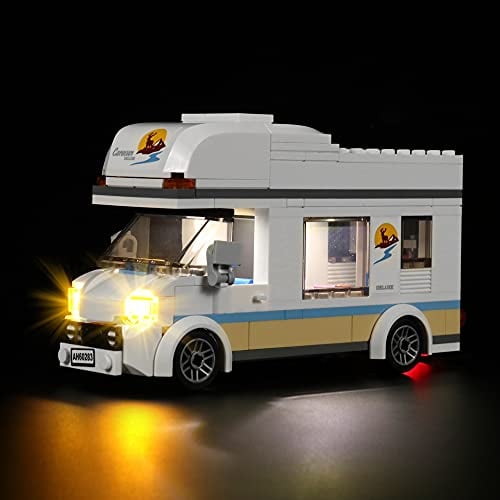 LocoLee LED Light Kit Compatible with Lego 60283 City Great Vehicles Holiday Camper Van (NO Model, Only Light kit), Light Compatible with Lego 60283 for Fans-NO LEGO's with Light Kit