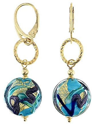 Venetiaurum - Lange Ohrringe für Damen aus Muranoglas und Silber 925 - Schmuck “Made in Italy” zertifiziert