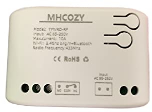 MHCOZY Interruttore Relè Wireless WiFi Domestica, compatibile con Alexa Google Assistant (Smart Life, 1ch 5V/85-250V)