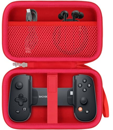 khanka Étui pour manette de jeu mobile Backbone Pro/Backbone One, étui de transport compatible avec manette de jeu mobile Backbone Pro/Backbone One, étui uniquement (rouge)