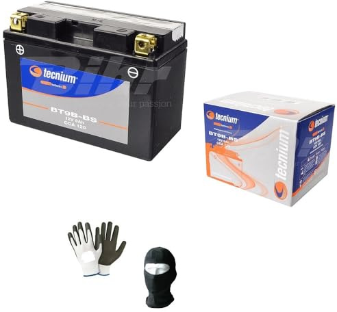 Compatible avec Yamaha YFM R Raptor 700 dal 2006 al 2022 Batterie TECNIUM YT9B-BS 8 AMPÈRES 12 Volts PRÊT À l'emploi Moto Scooter SPÉCIFICATIONS 150X68X105MM
