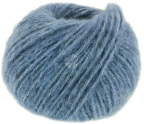 LANA GROSSA Ecopuno Chunky | Superleichtes, flauschiges Effektgarn mit Baby Alpaka | Handstrickgarn aus 33% Schurwolle (Merino) & 19% Alpaka | 50g Wolle zum Stricken & Häkeln | 70m Garn FB 123