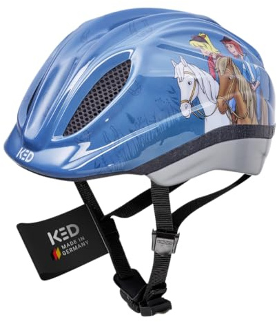 Meggy II Originals Kinder Fahrradhelm, Made in Germany, mit LED-Rücklicht, nur 220g, QUICKSAFE Verstellsystem und Insektenschutz